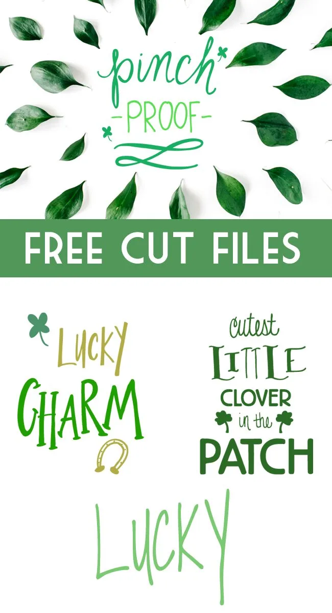 Free St. Patrick's Day Cut Files. Use with Cricut and Silhouette cutting machines. Doodles and hand lettered designs.