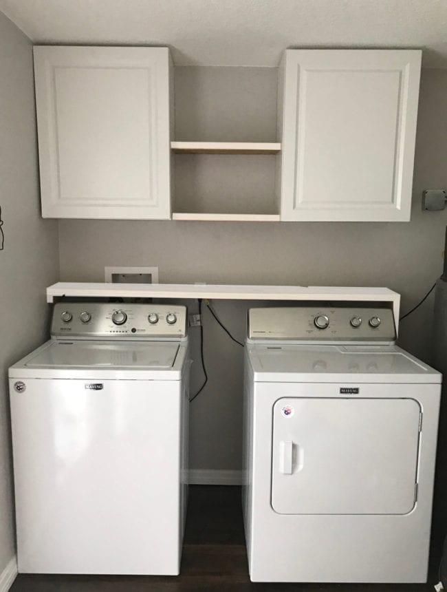 Farmhouse Laundry Room Laundry Room Storage Solution