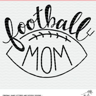 Football Mom Cut File Silhouette And Cricut Design Dxf Svg And Png