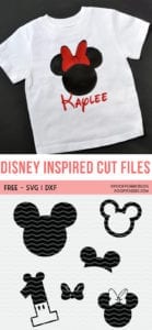 Disney Inspired Cut Files for Silhouette and Cricut - SVG, DXF and PNG