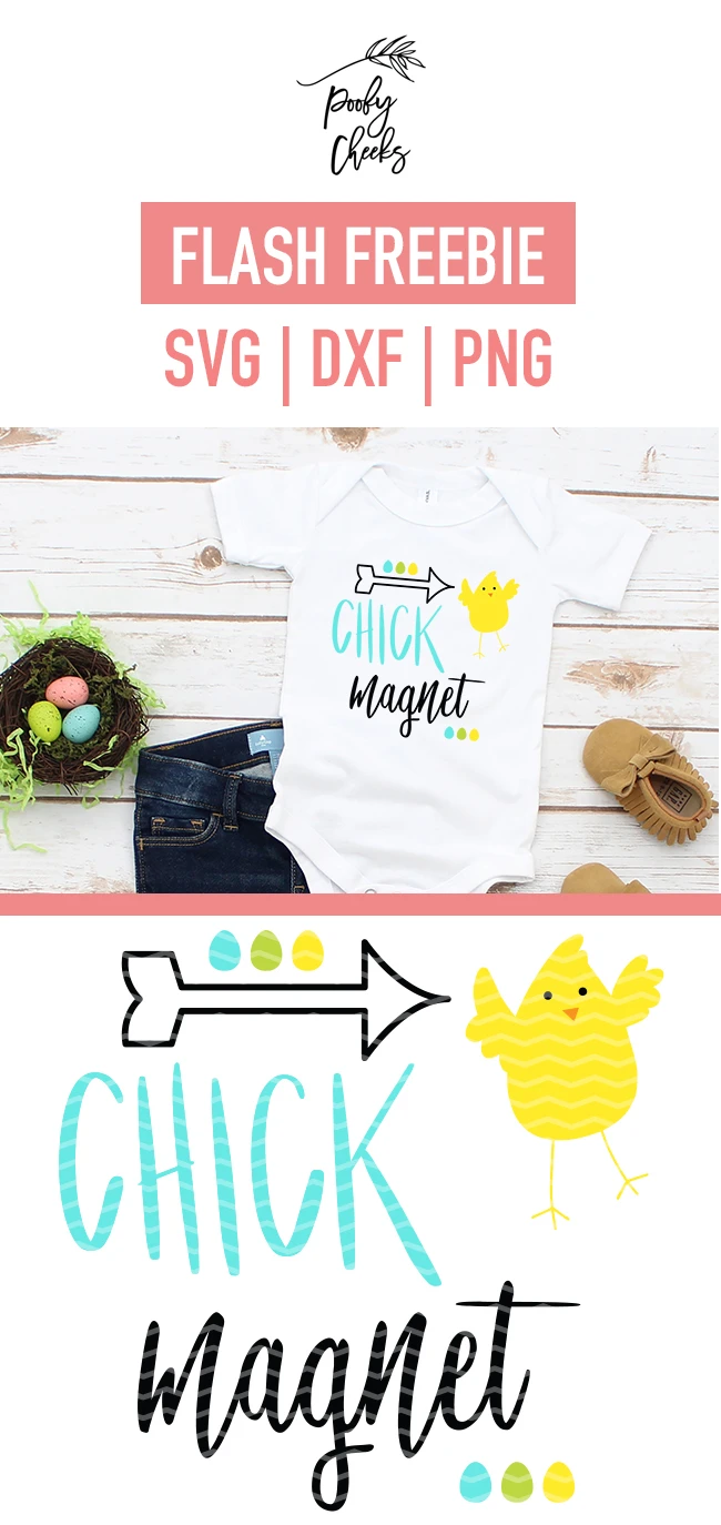 Chick Magnet cut file. Easter cut file for Silhouette and Cricut. SVG, DXF and PNG