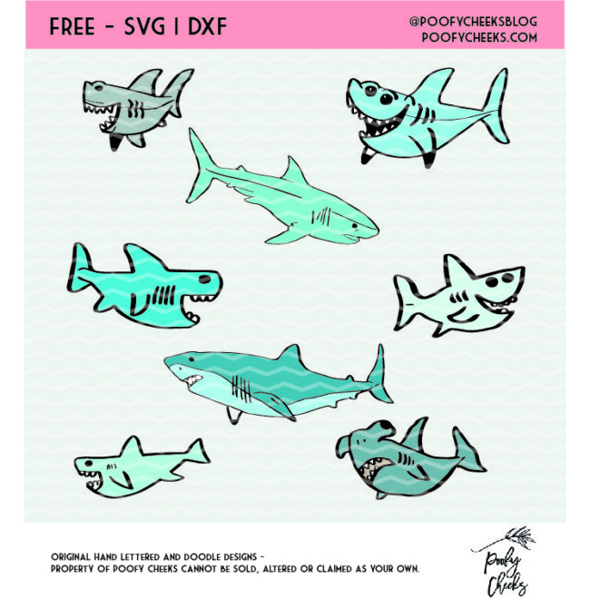 Shark Svg Dxf And Png Bundle Cricut And Silhouette Cut File