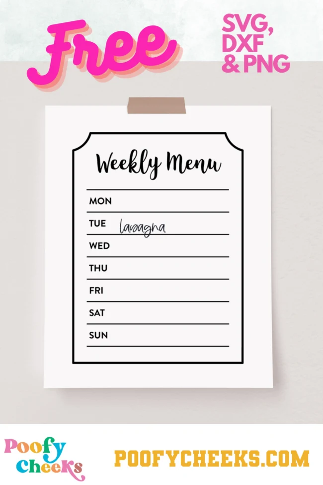 Weekly Menu Page