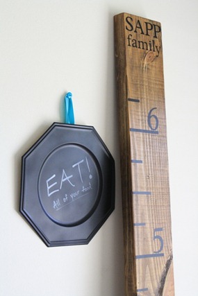 wooden growth chart