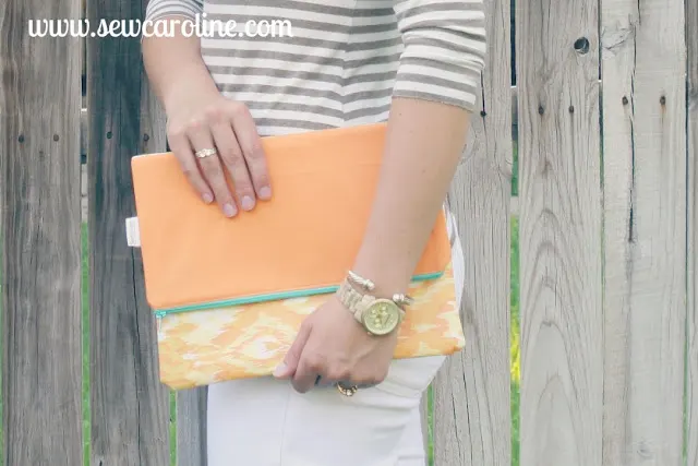 Sewcaroline.com clutch on Storenvy