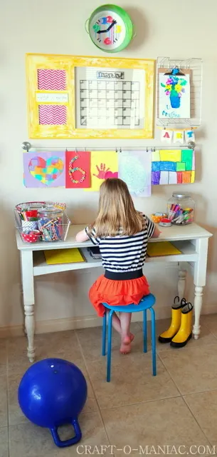 Art and Homework Station from Craft-O-Maniac
