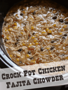 Chicken Fajita Chowder crock pot recipe.