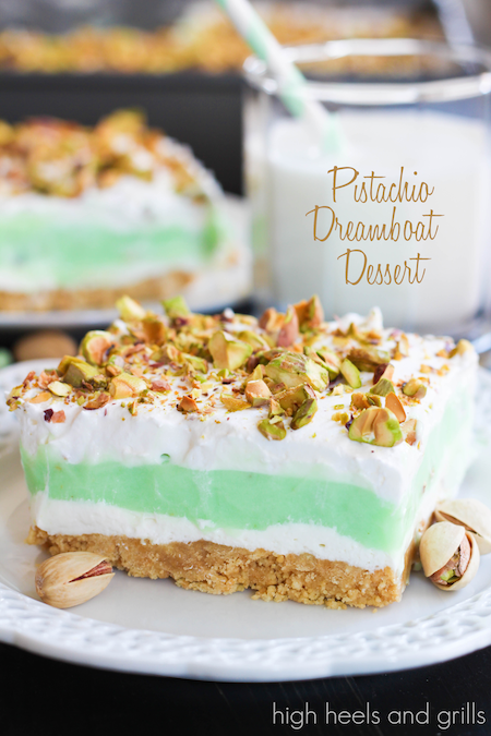 No-Bake Summer Desserts - Pistachio Dreamboat Dessert