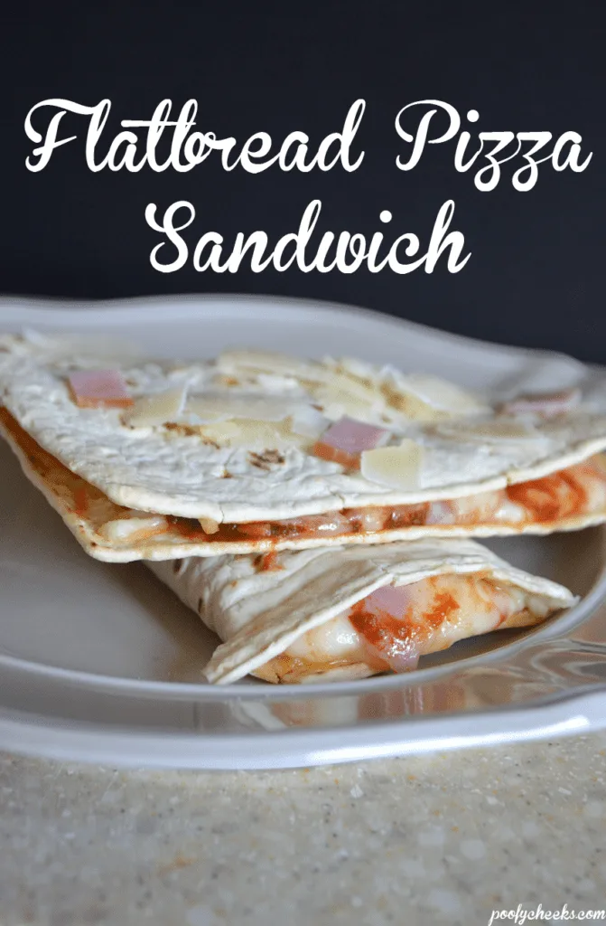 Easy Flatbread Pizza Sandwich Recipe - A quick lunch or easy dinner idea