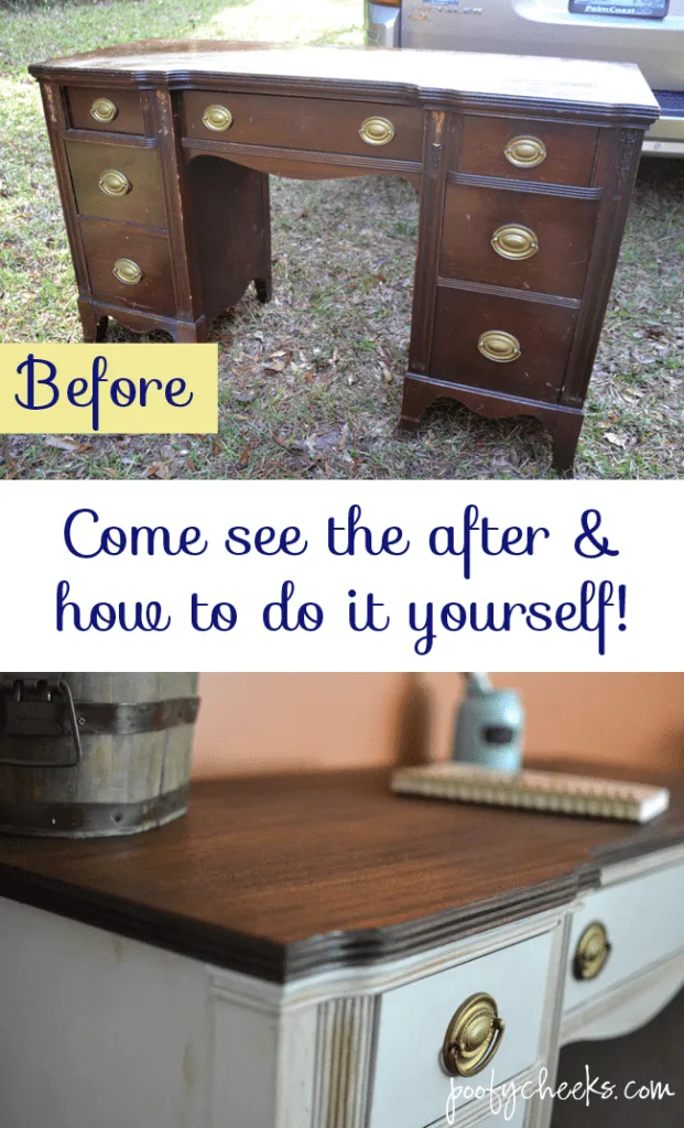 Painted Desk With An Antique Chalk Finish