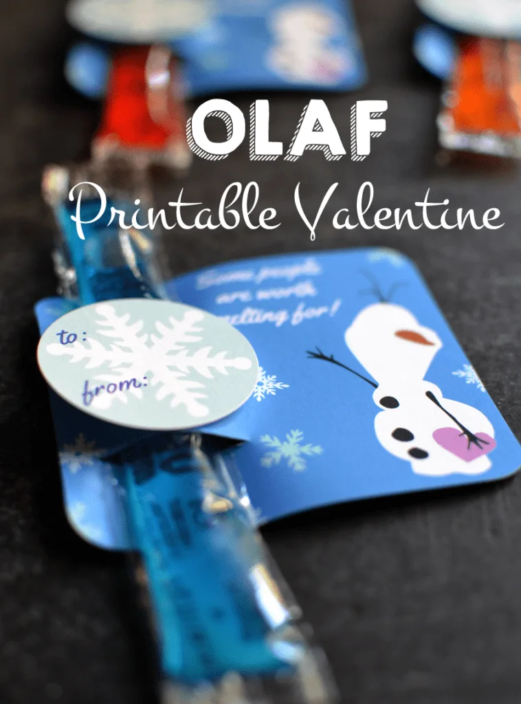 Frozen Olaf Valentine Card from www.poofycheeks.com