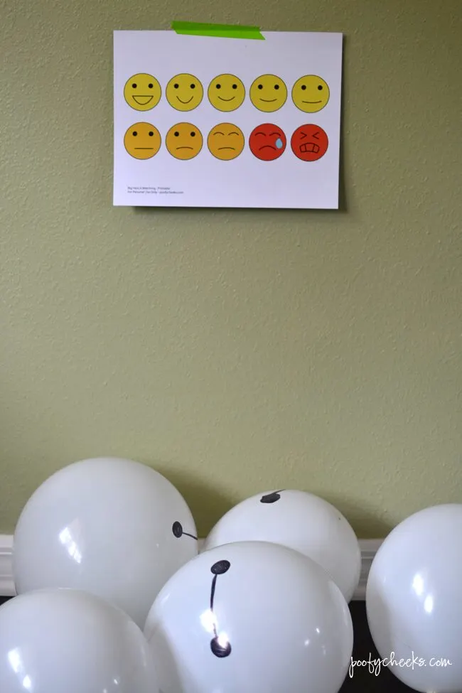 Big Hero 6 Balloon Matching Game - free printables