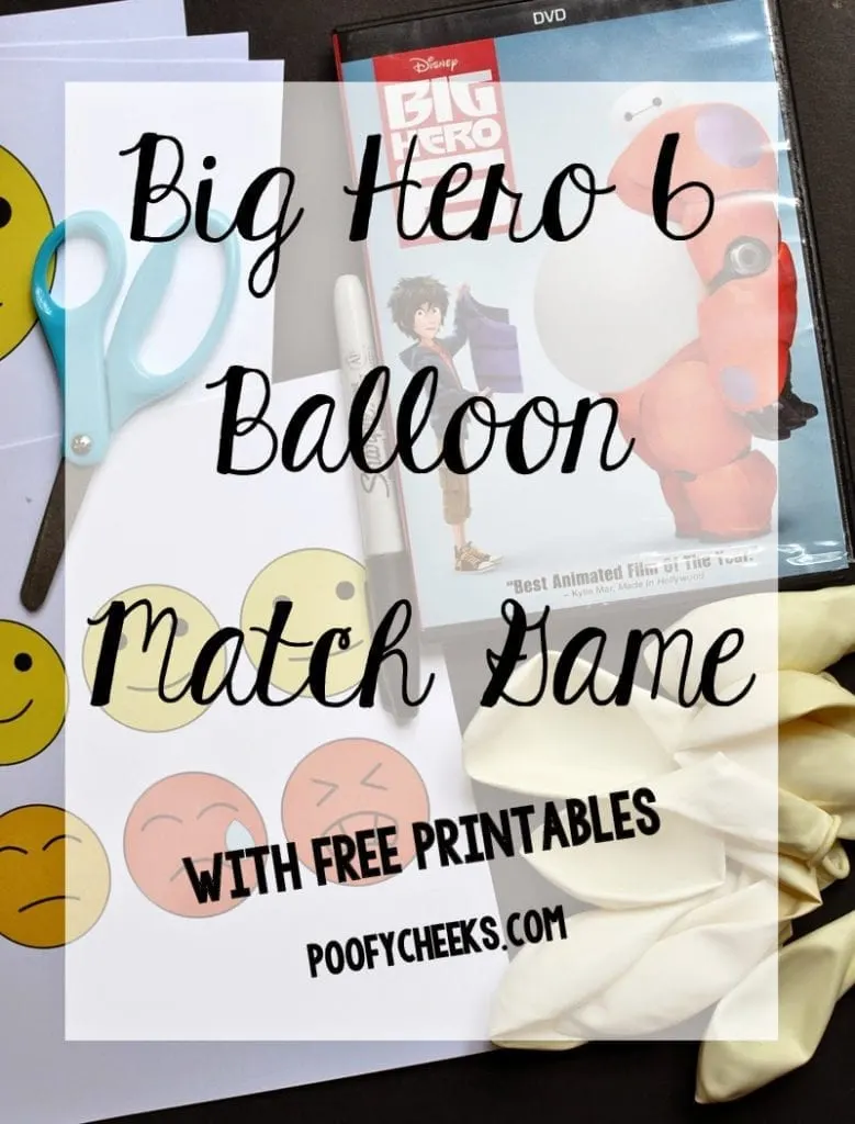 Big Hero 6 Balloon Matching Game - free printables