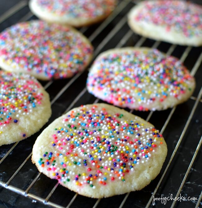 Copy Cat Publix Sprinkle Cookies - Mix them in one bowl and no refrigeration time.