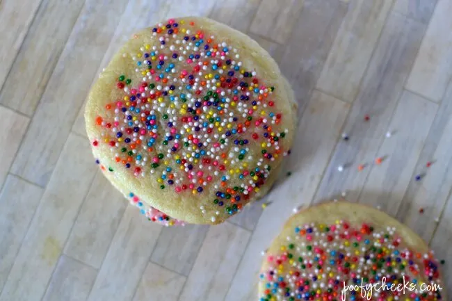 Copy Cat Publix Sprinkle Cookies - Mix them in one bowl and no refrigeration time.