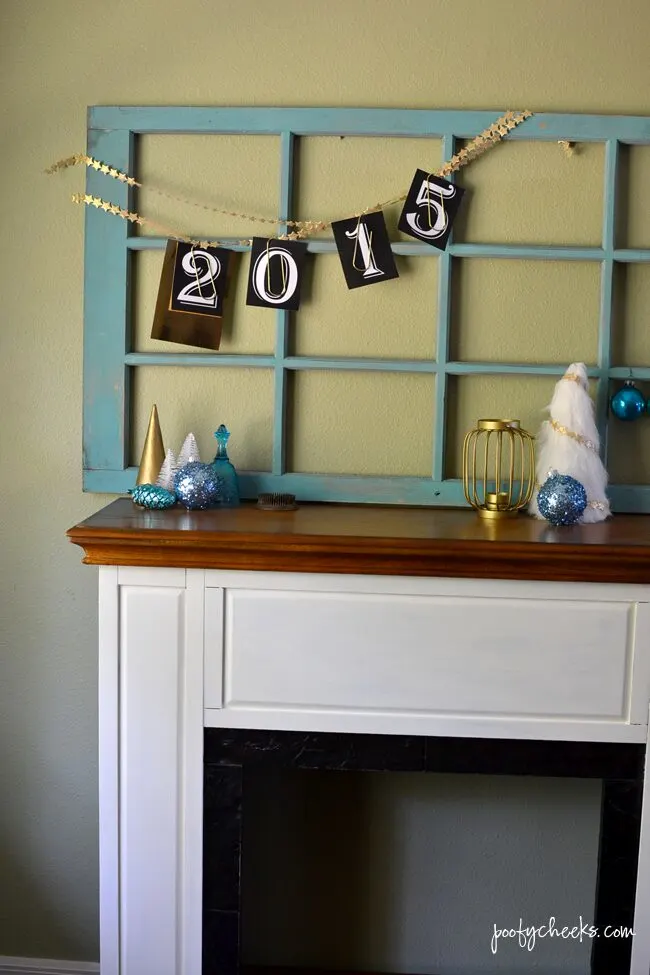 Faux Mantel Redo - Before and After with Chalk Paint and Shelving