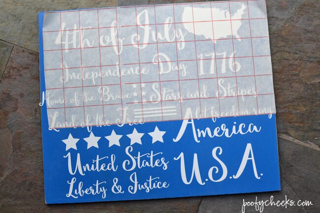 Fourth of July Sign - DIY with Vinyl and Wood