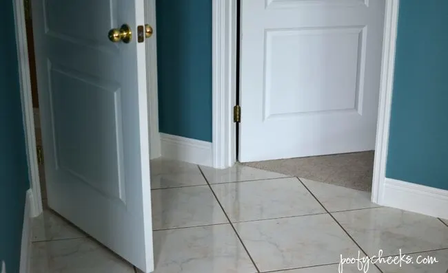 Master Bedroom Redo Before & After using BEHR Blue Clay Paint