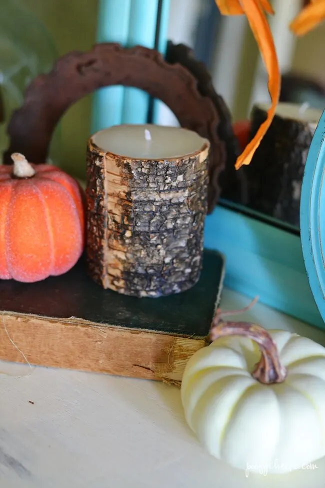 Visit our home decorated in aqua and oranges - Fall Blog Home Tour @poofycheeksblog