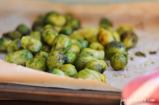 Side Dish Recipe - Roasted Brussel Sprouts with Honey Mustard Glaze