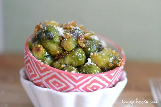 Side Dish Recipe - Roasted Brussel Sprouts with Honey Mustard Glaze