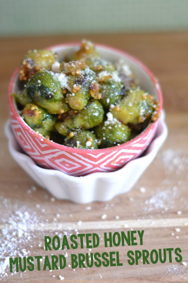 Side Dish Recipe - Roasted Brussel Sprouts with Honey Mustard Glaze