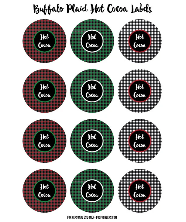 Buffalo Plaid Jar Labels (Printable Office Supplies PDF) - Payhip