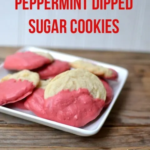 Peppermint Dipped Sugar Cookie Recipe