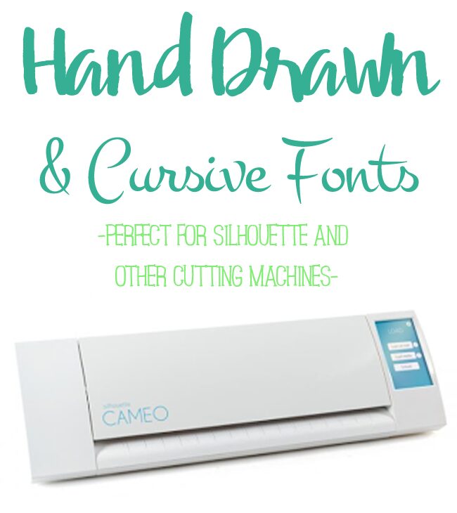 Hand Drawn and Cursive Font that work great with Silhouette and other cutting machines.
