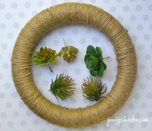 Craft a Wreath with Fake Succulent Plants for Spring and Summer