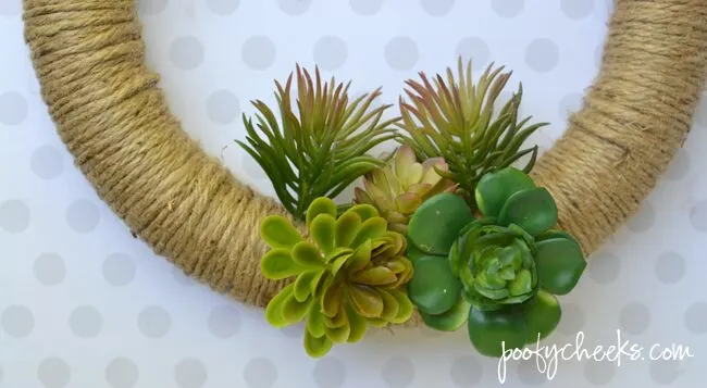 Craft a Wreath with Fake Succulent Plants for Spring and Summer