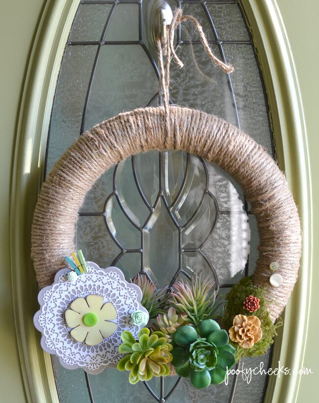 Craft a Wreath with Fake Succulent Plants for Spring and Summer