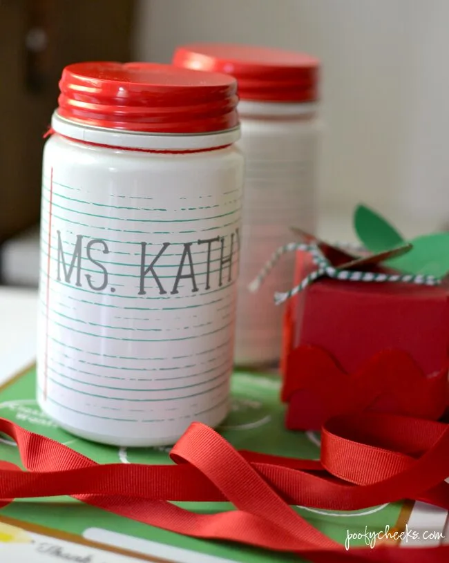 teacher gift jar