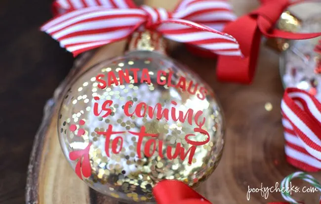 DIY Christmas Carol Ornaments with Silhouette