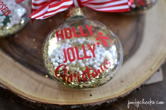 DIY Christmas Carol Ornaments with Silhouette