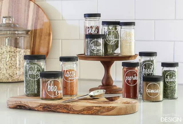 Spice Jar Labels - SVG Cut Files - Hey, Let's Make Stuff