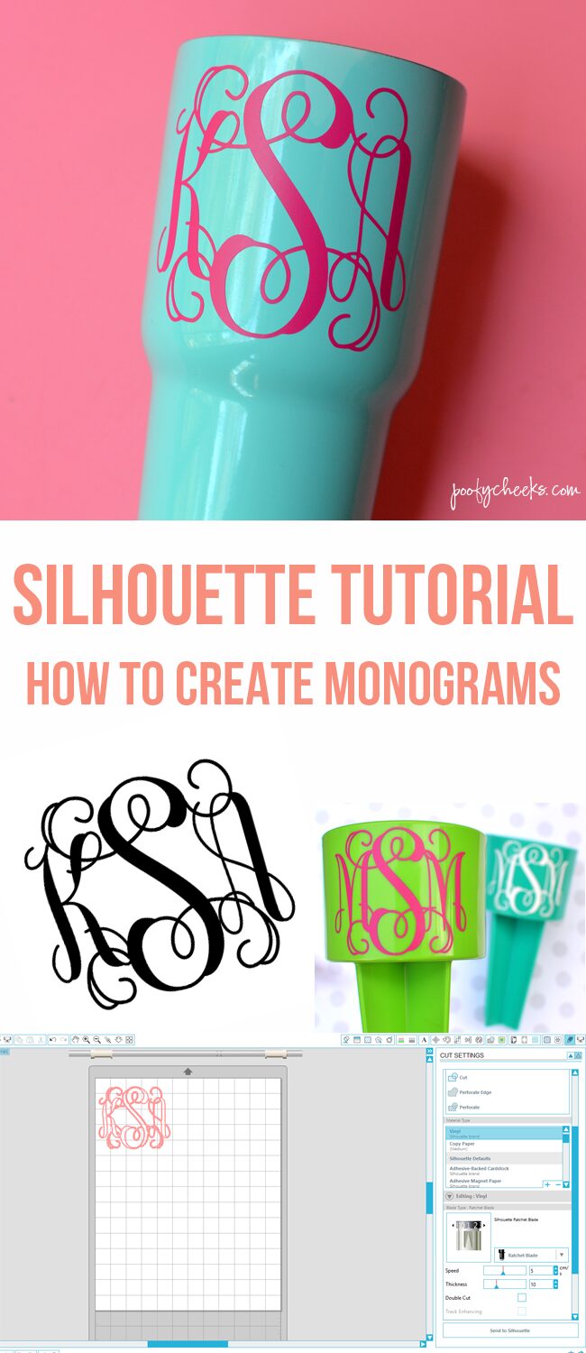 Silhouette Monogram Tutorial - step by step pictures to show you how.