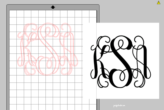Silhouette Monogram Tutorial - step by step pictures to show you how.