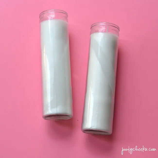 Valentine's Day Candles made from Dollar Store Candles - Use a Cricut or Silhouette