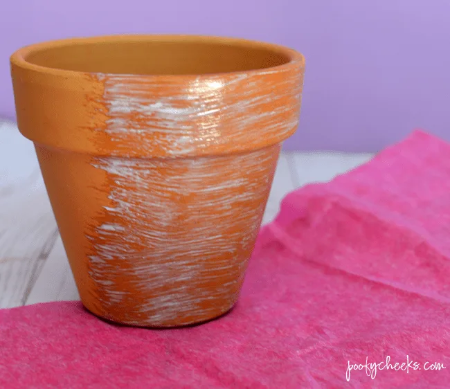 mod podge flower pot