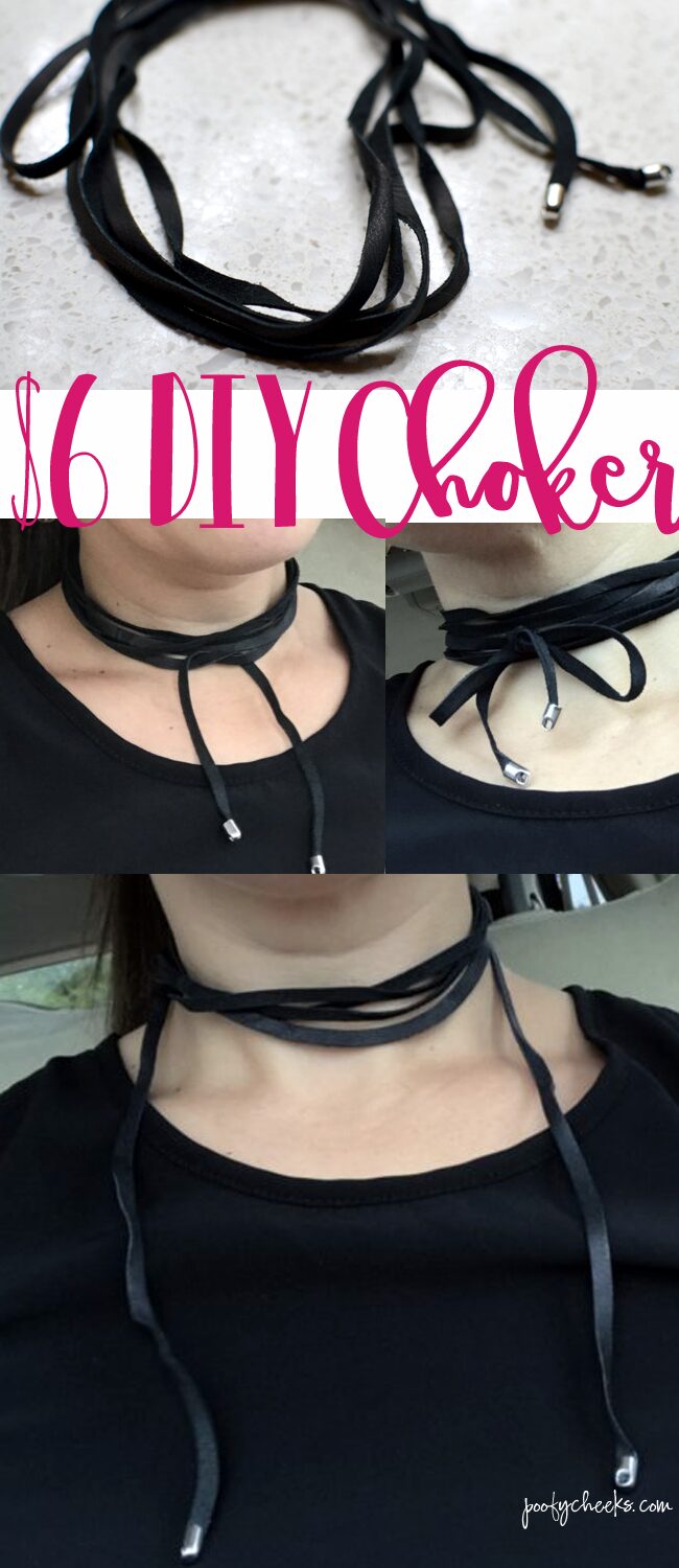 Leather Choker Necklace DIY - make it in minutes!