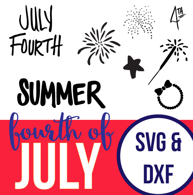 Fourth of July Cut Files for Silhouette and Cricut users.