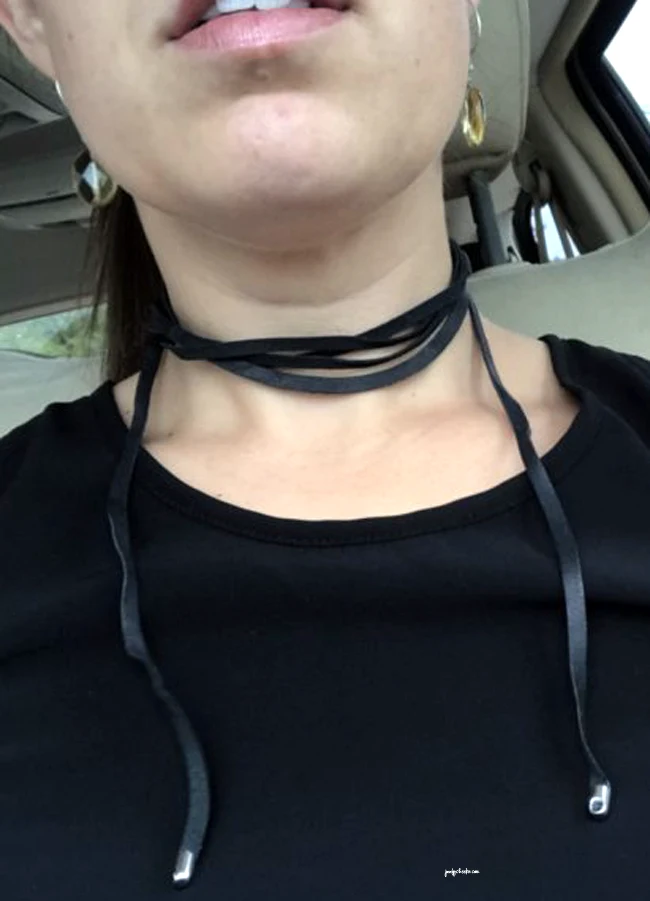 Diy hot sale leather choker