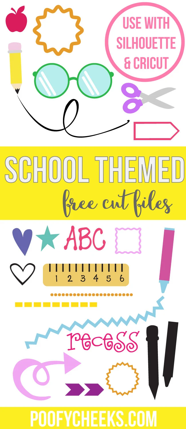 FREE school themed cut files