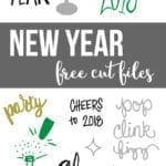 New Year cut files for electronic cutting machines. DXF and SVG files for Cricut and Silhouette machines.