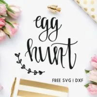 Easter Egg Hunt Cut File - A free cut file for Cricut and Silhouette machine users.