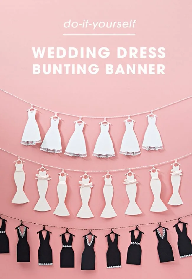 Wedding Dress Bunting Banner