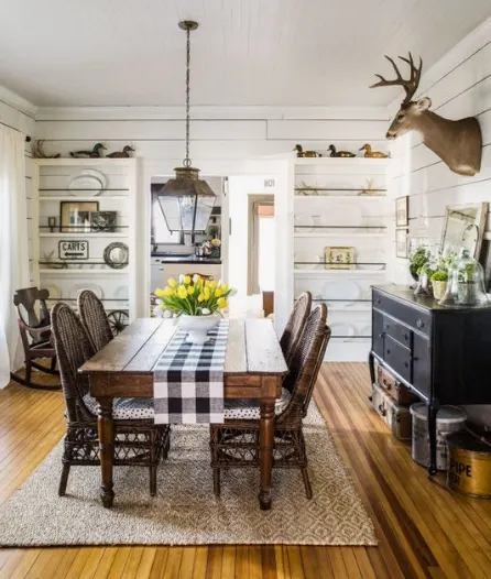 Vote on the Farmhouse Dining Room for our home. How will we finish our raw wood table?