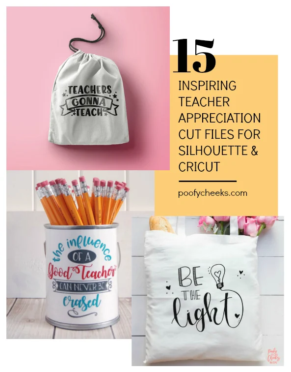 10 Teacher Appreciation Stickers for Cutting Machines