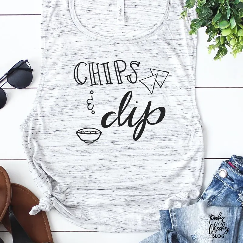 Chips and Dip Cut File - get the free cut file for Silhouette and Cricut machines. Free Cricut Designs and Free Silhouette Designs on poofycheeks.com